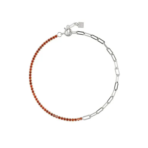 KESLEY 925 Sterling Silver Rainbow Zircon Chain Bracelet 2021 Women
