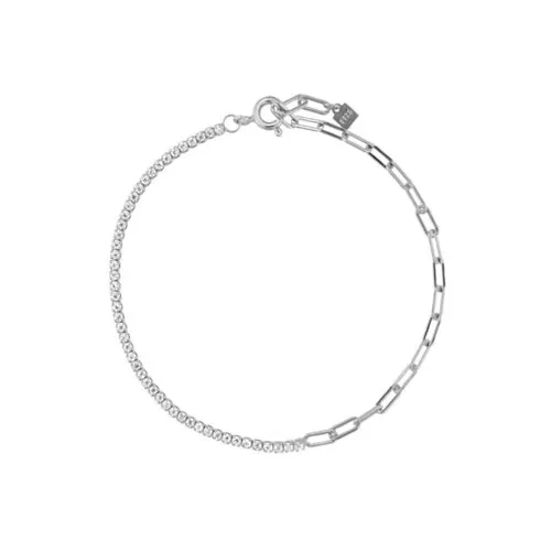 KESLEY 925 Sterling Silver Rainbow Zircon Chain Bracelet 2021 Women