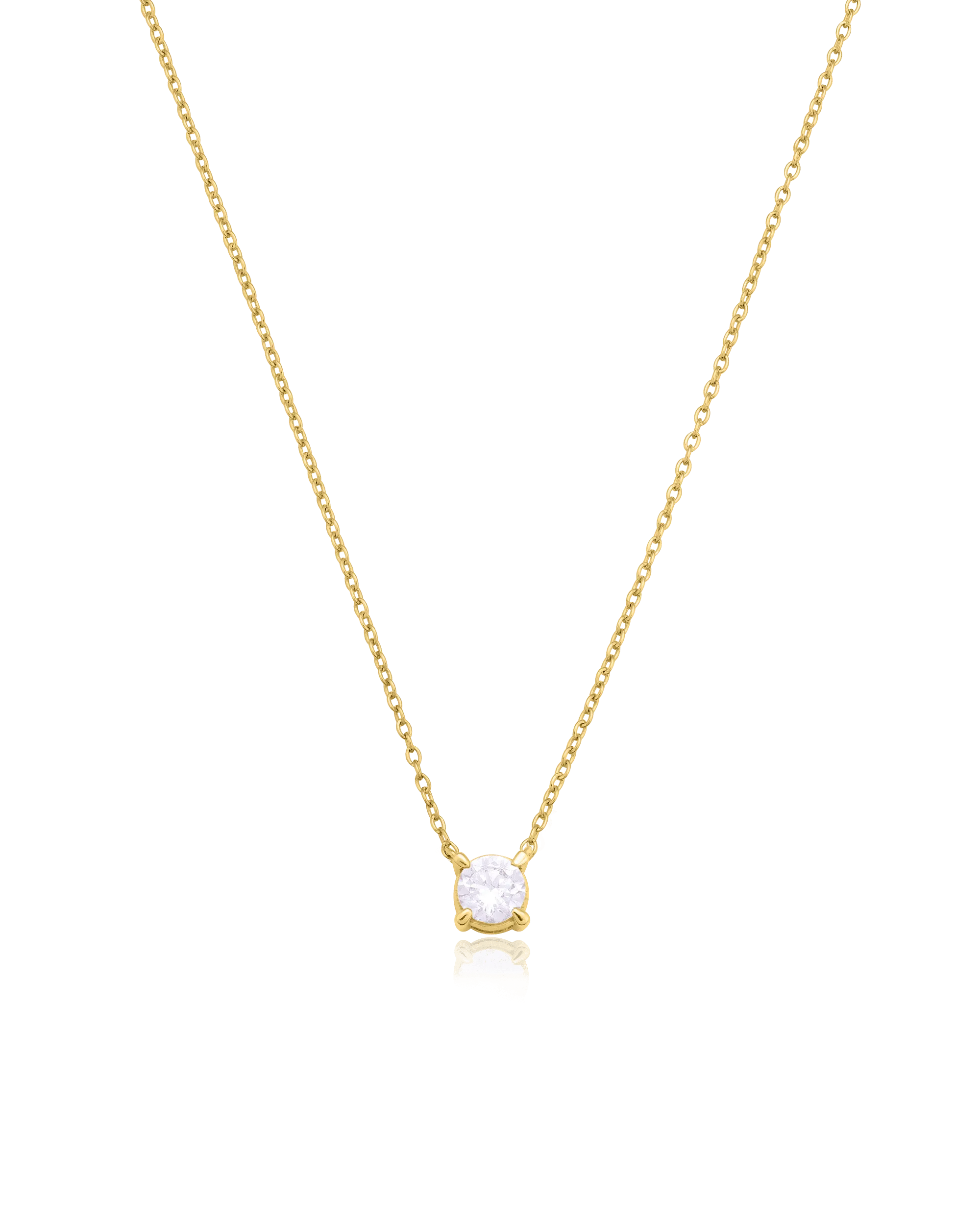 Lab Diamond Necklace - 14K White Gold