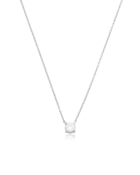 Lab Diamond Necklace - 14K White Gold