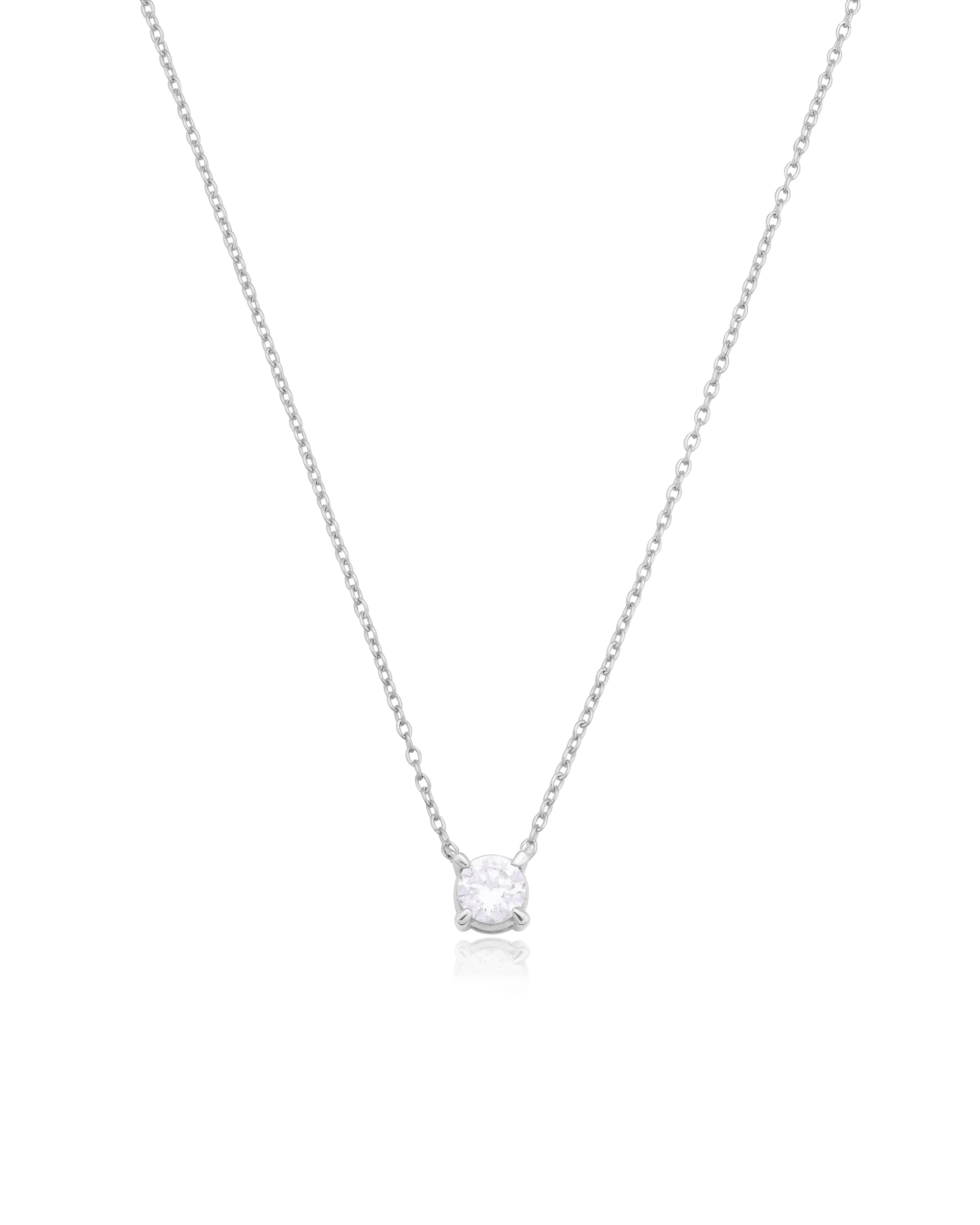 Lab Diamond Necklace - 14K White Gold