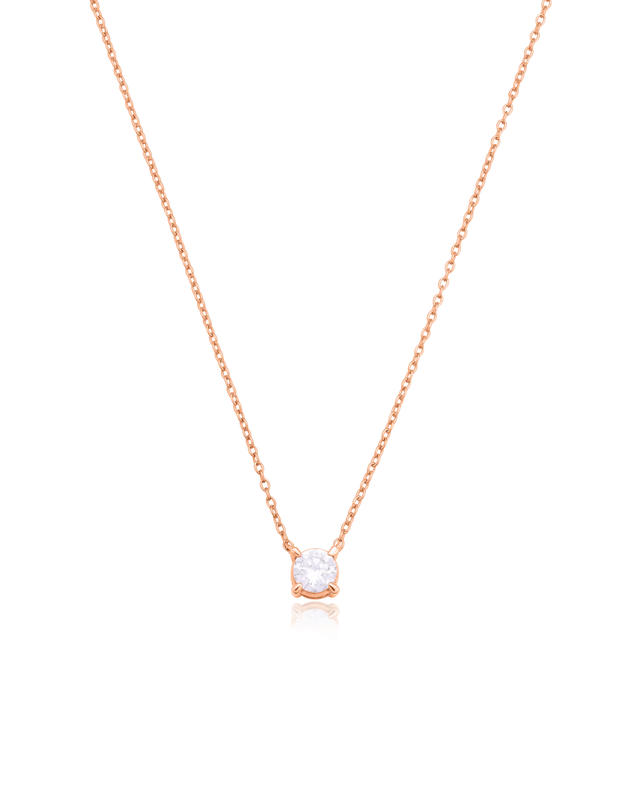 Lab Diamond Necklace - 14K White Gold