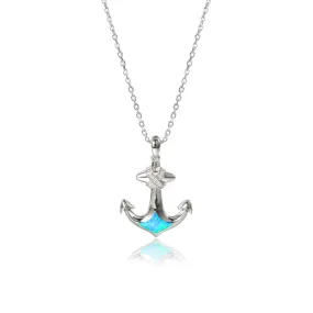 Life@Sea Genuine Sterling Silver Teardrop Larimar Ring with Cubic Zirconia Accents