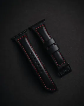 LKG APPLE WATCH STRAP - Black & Red