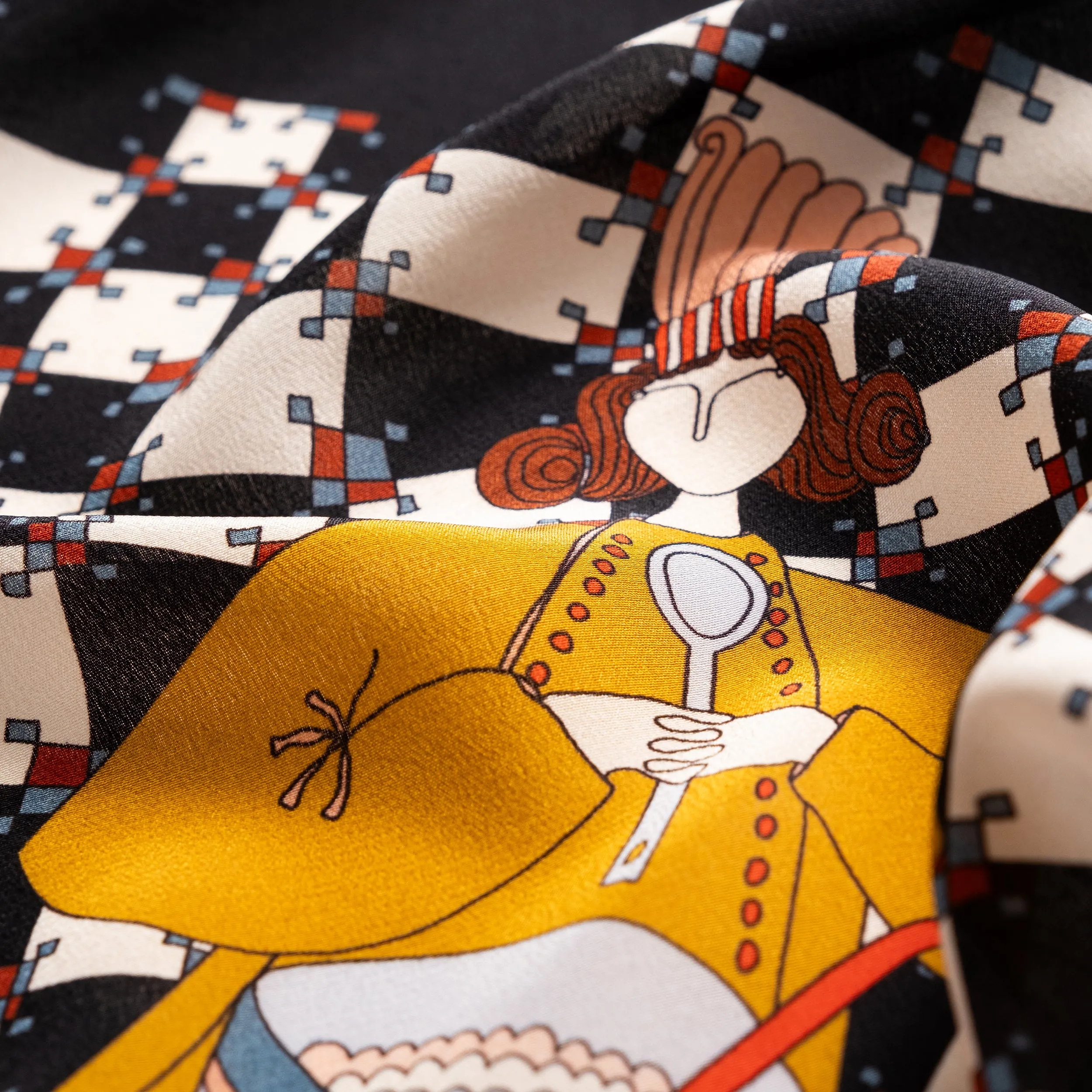Love is on The Menu Silk Scarf