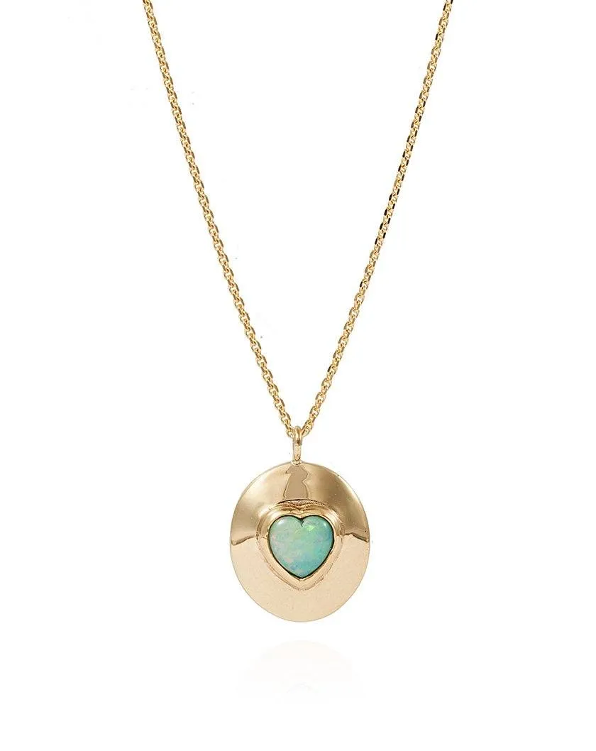 Loveheart Oval Pendant Necklace