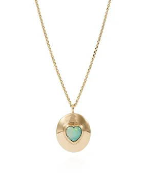 Loveheart Oval Pendant Necklace