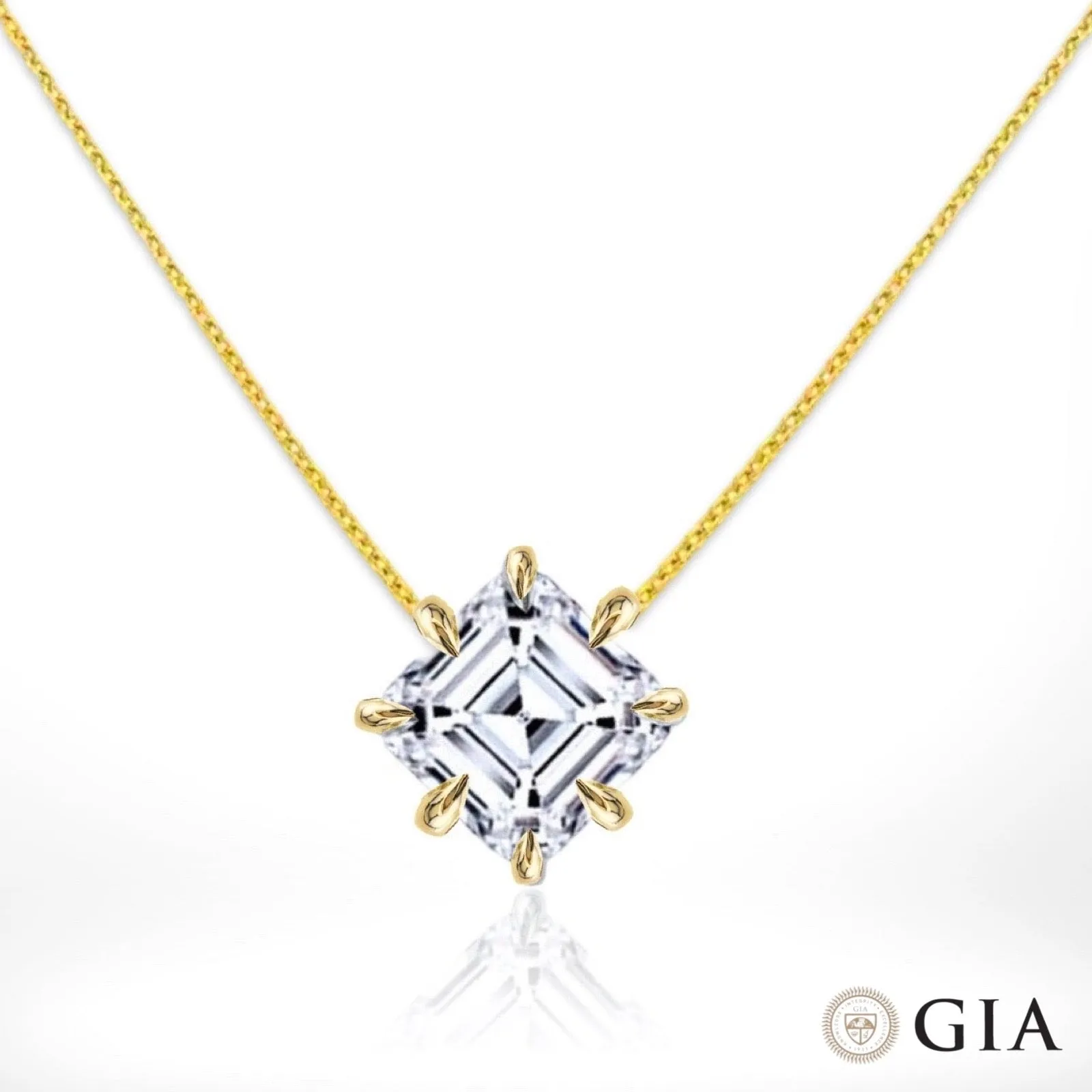 #LoveLVNA | Asscher Solitaire Diamond Necklace