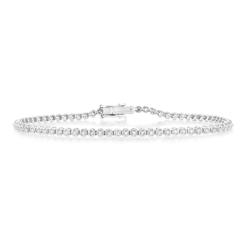 Luminesce Lab Grown 1/2 Carat Diamond Tennis Bracelet in Sterling Silver