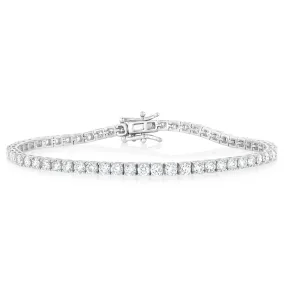 Luminesce Lab Grown 5 Carat Diamond Tennis Bracelet in Sterling Silver