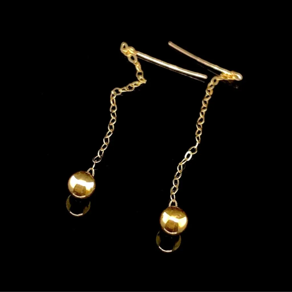 #LVNA2024 | Golden Ball Drop Dangling Earrings 18kt