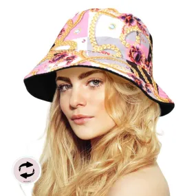 Madeline Love - Reversible Chain Flower Patterned Bucket Hat