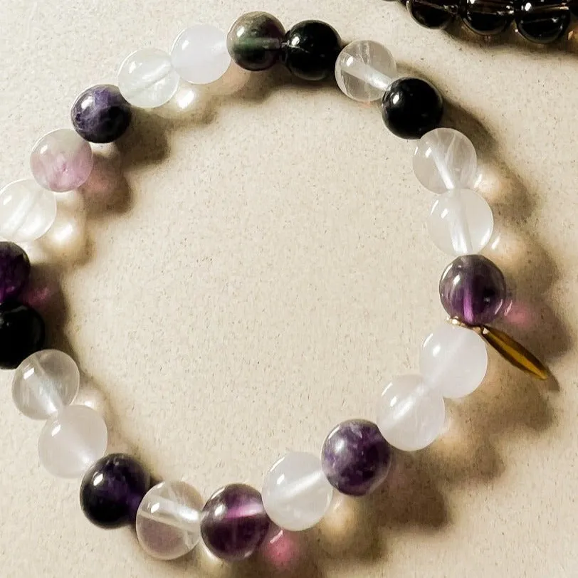 Mala: Fluorite Beaded Mala Bracelet
