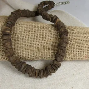 Man's Brown Rustic Gemstone Daring Necklace