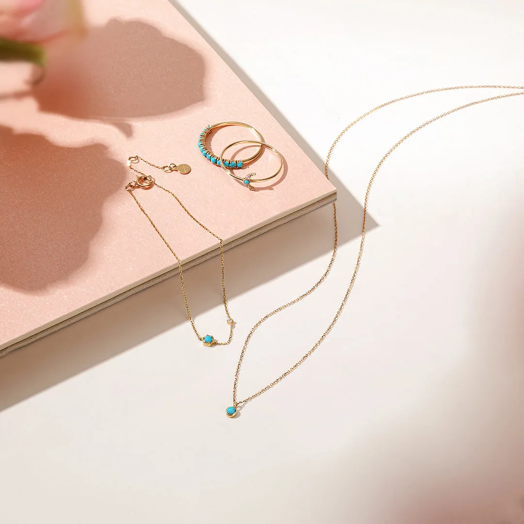 MARIA | Turquoise Solitaire Necklace