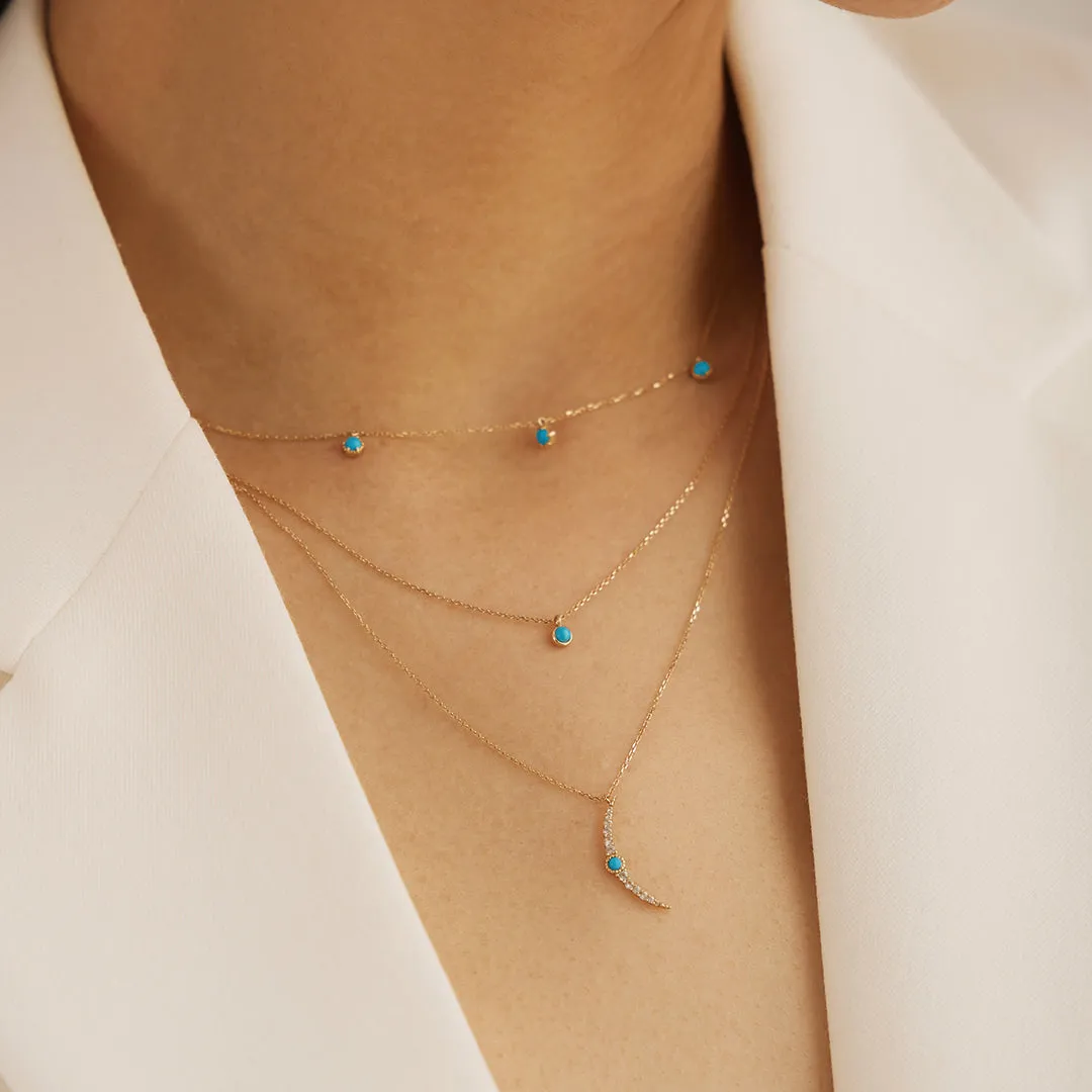 MARIA | Turquoise Solitaire Necklace