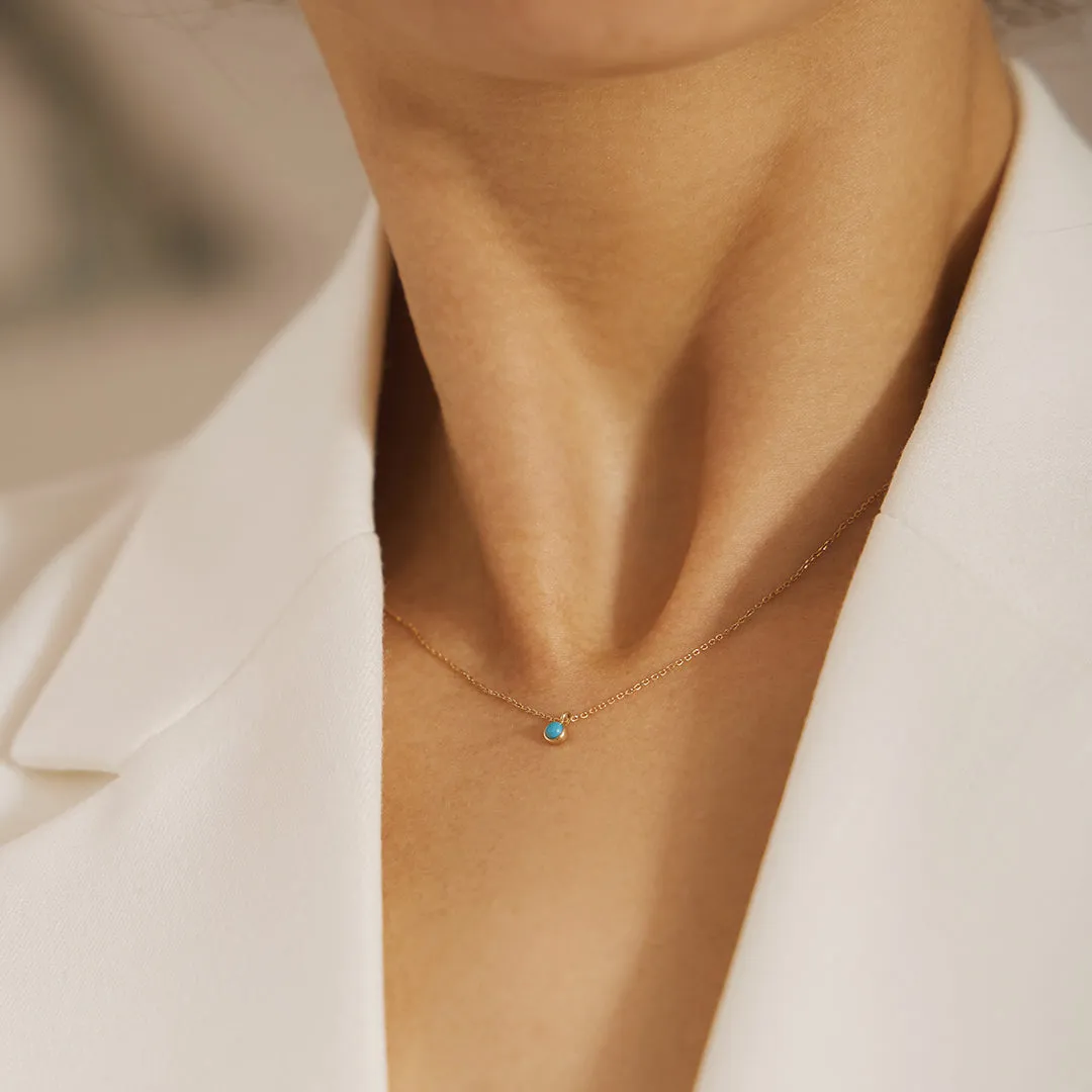 MARIA | Turquoise Solitaire Necklace