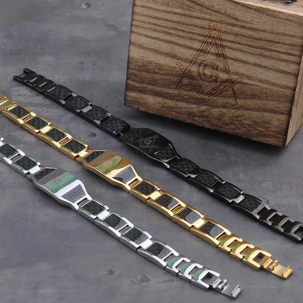 Masonic Black Magnetic Health Energy Viking Bracelet