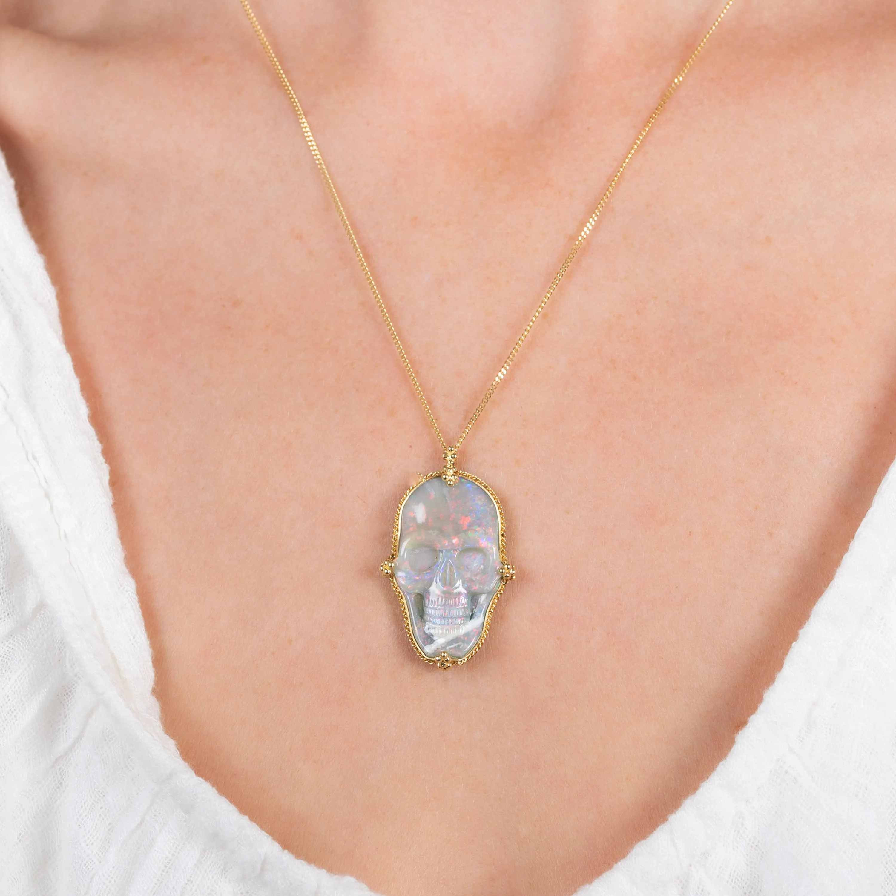 Medium Ethiopian Opal 18k One-of-a-Kind Necklace