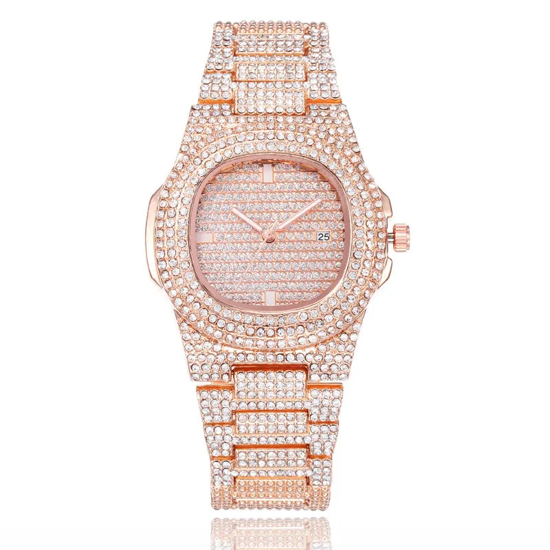Men's Quartz Watch Steel Watch Men's Watch Calendar Gypsophila Watch