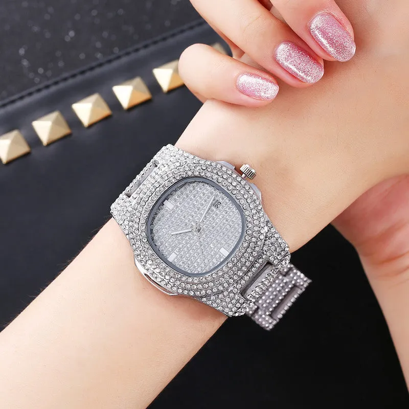 Men's Quartz Watch Steel Watch Men's Watch Calendar Gypsophila Watch