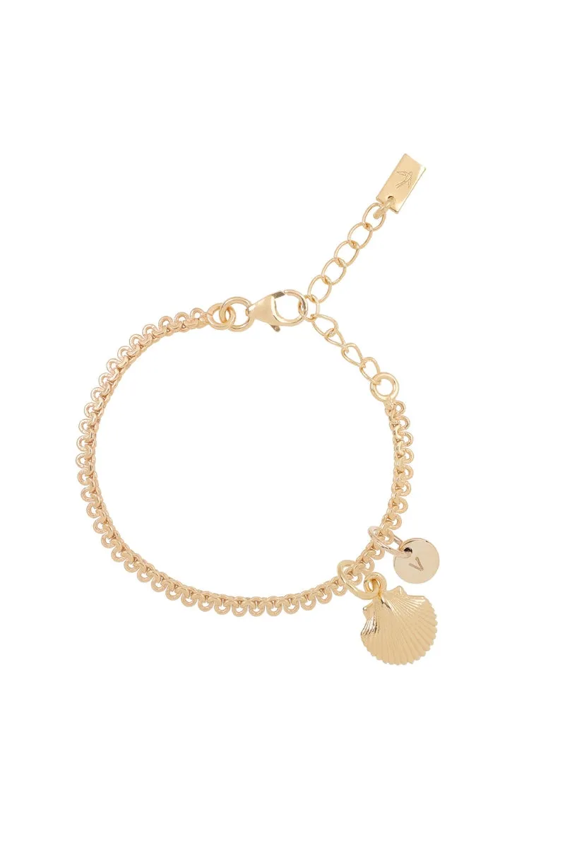 Mermaid Shell Pendant - Gold