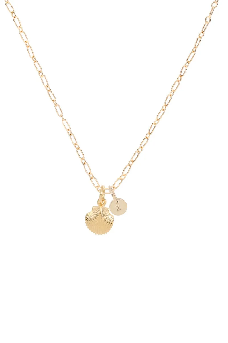 Mermaid Shell Pendant - Gold