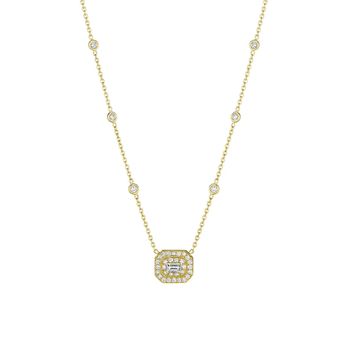 Mid Emerald-Cut Art Deco Necklace