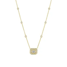 Mid Emerald-Cut Art Deco Necklace