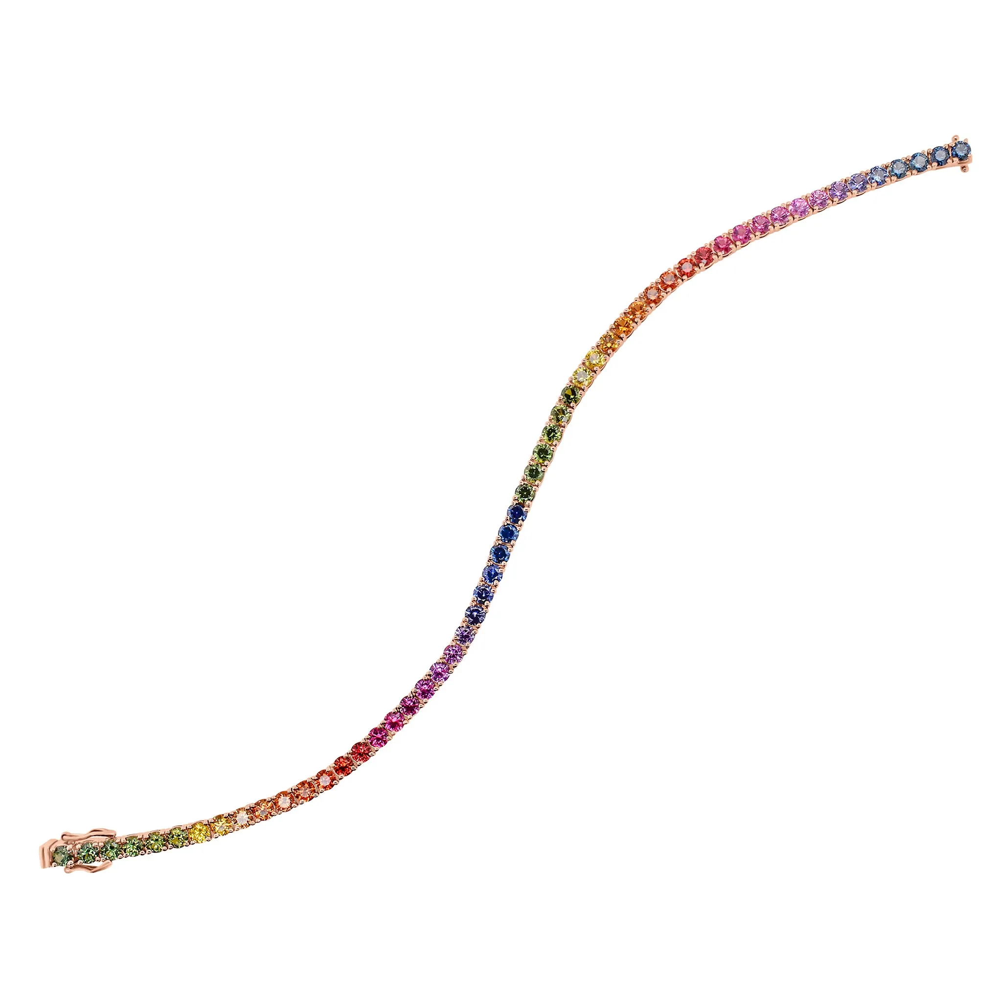 Multicolor Gemstone Tennis Bracelet