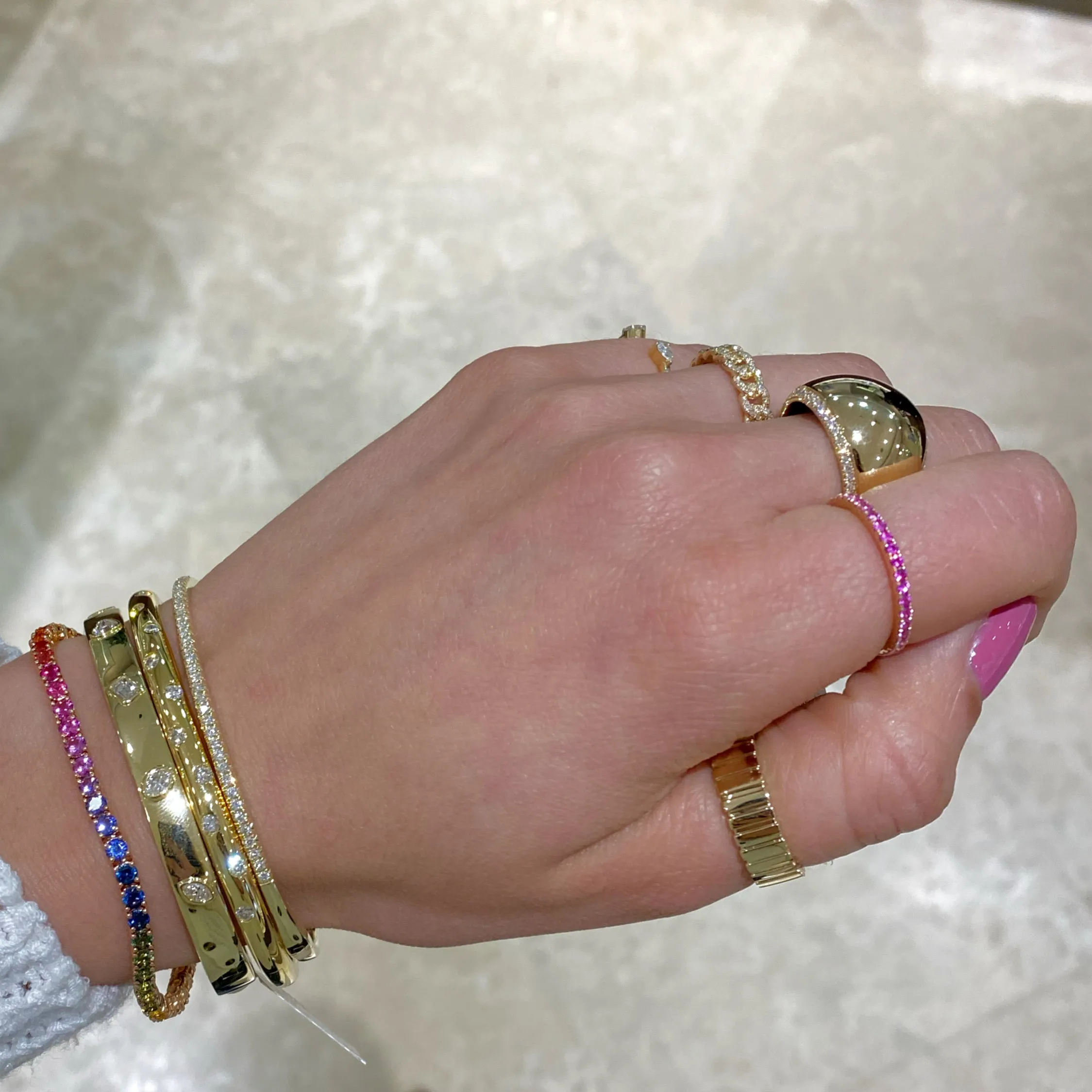 Multicolor Gemstone Tennis Bracelet