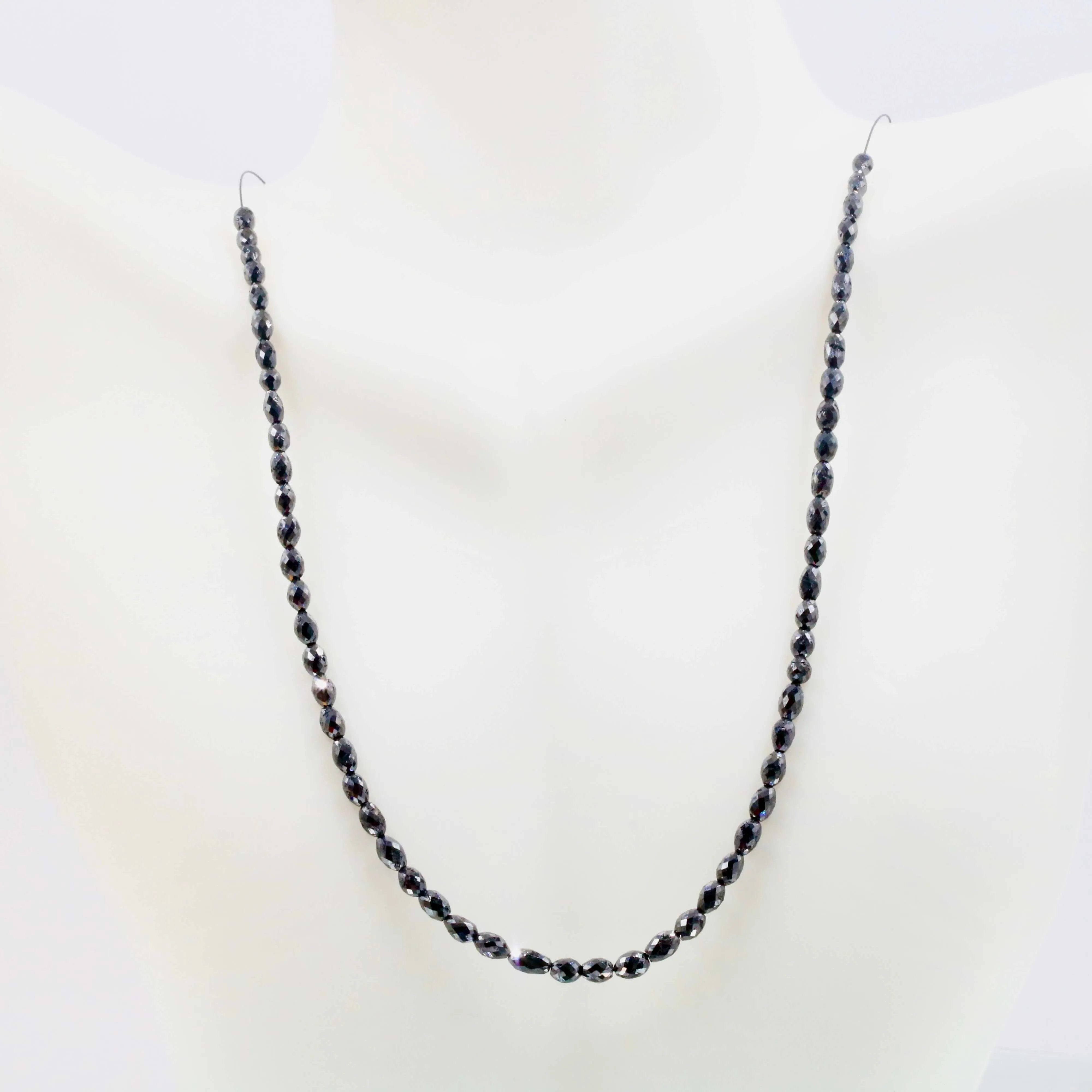 Natural Black Diamond Beads Black Diamond Beads Faceted Oval Diamond Beads Beaded Diamond Unfinished Necklace Faceted Diamond Beads SKU: 6143064
