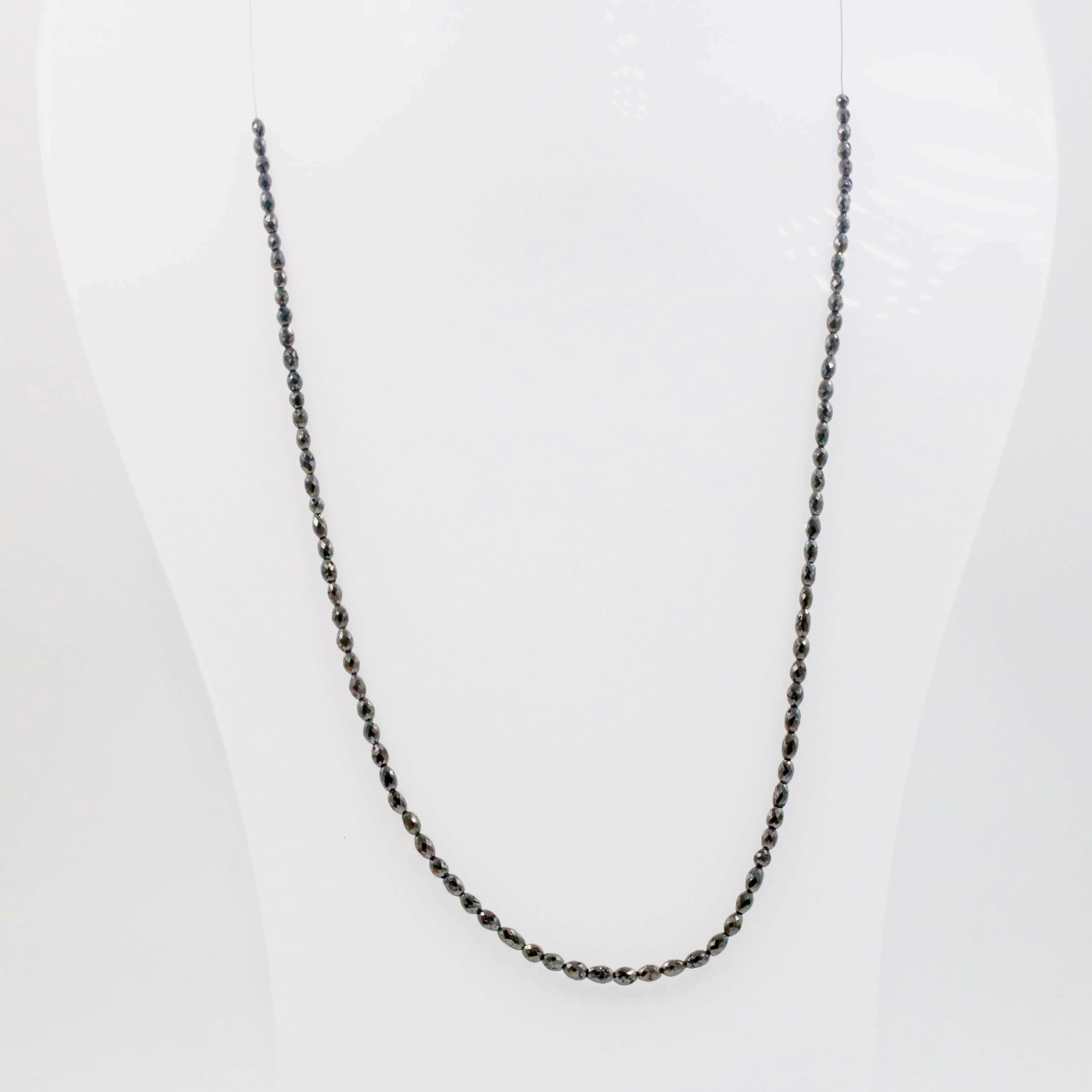 Natural Black Diamond Beads Black Diamond Beads Faceted Oval Diamond Beads Beaded Diamond Unfinished Necklace Faceted Diamond Beads SKU: 6143064