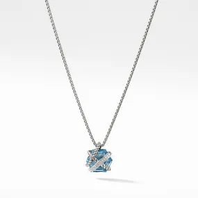 Necklace with Blue Topaz and Diamonds