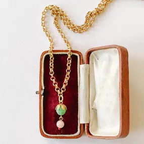 Nest Pretty Things | Thick Gold Rose Quartz Necklace