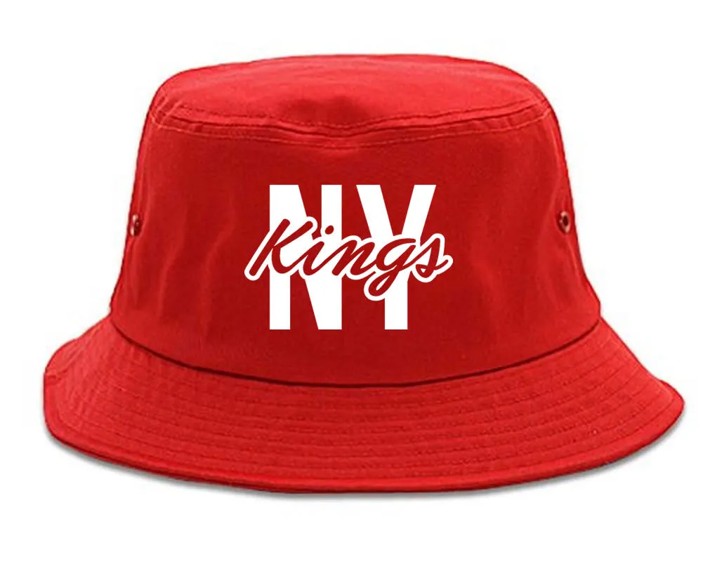 New York Blue Script Streetwear Bucket Hat