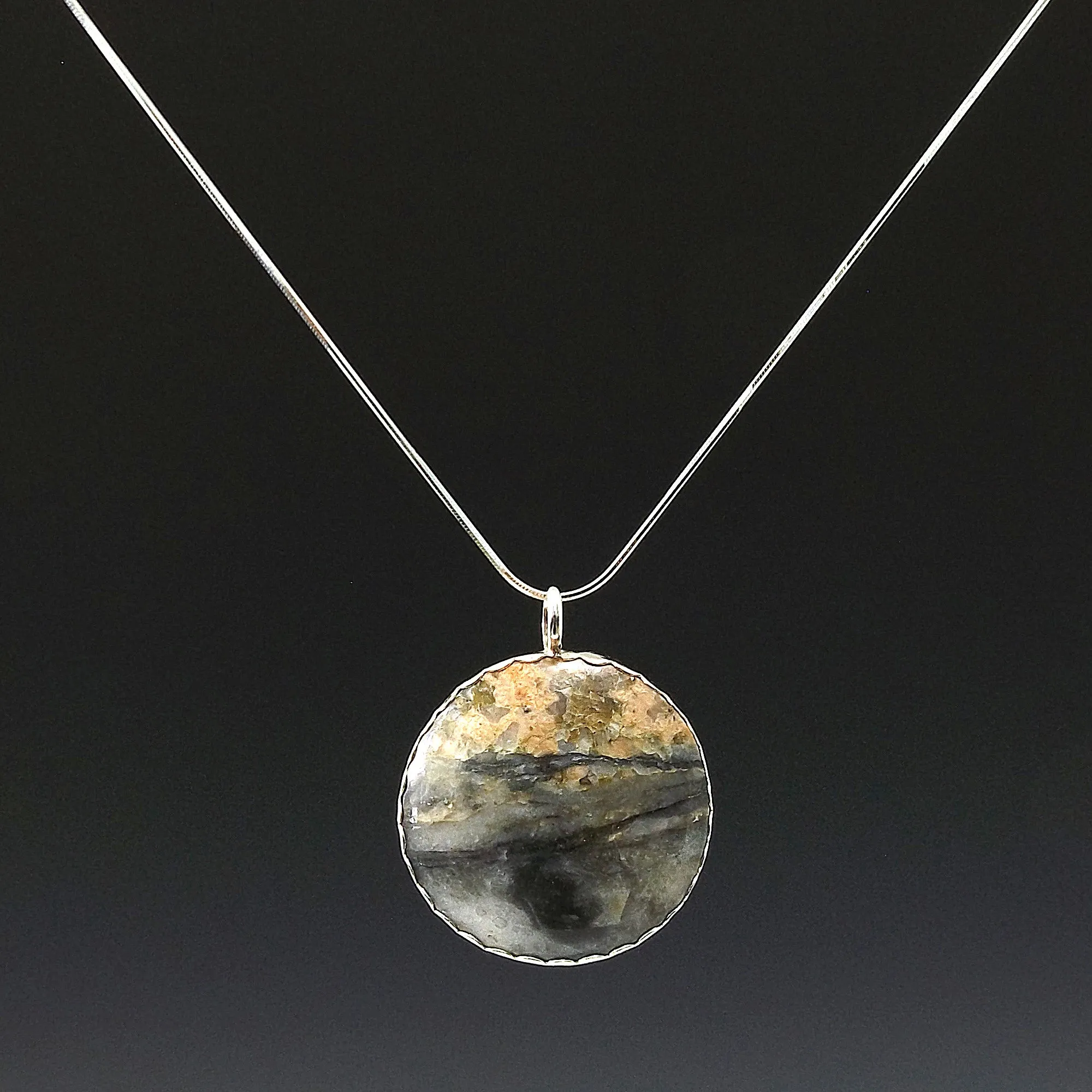 North Carolina Boiling Green Jasper Necklace