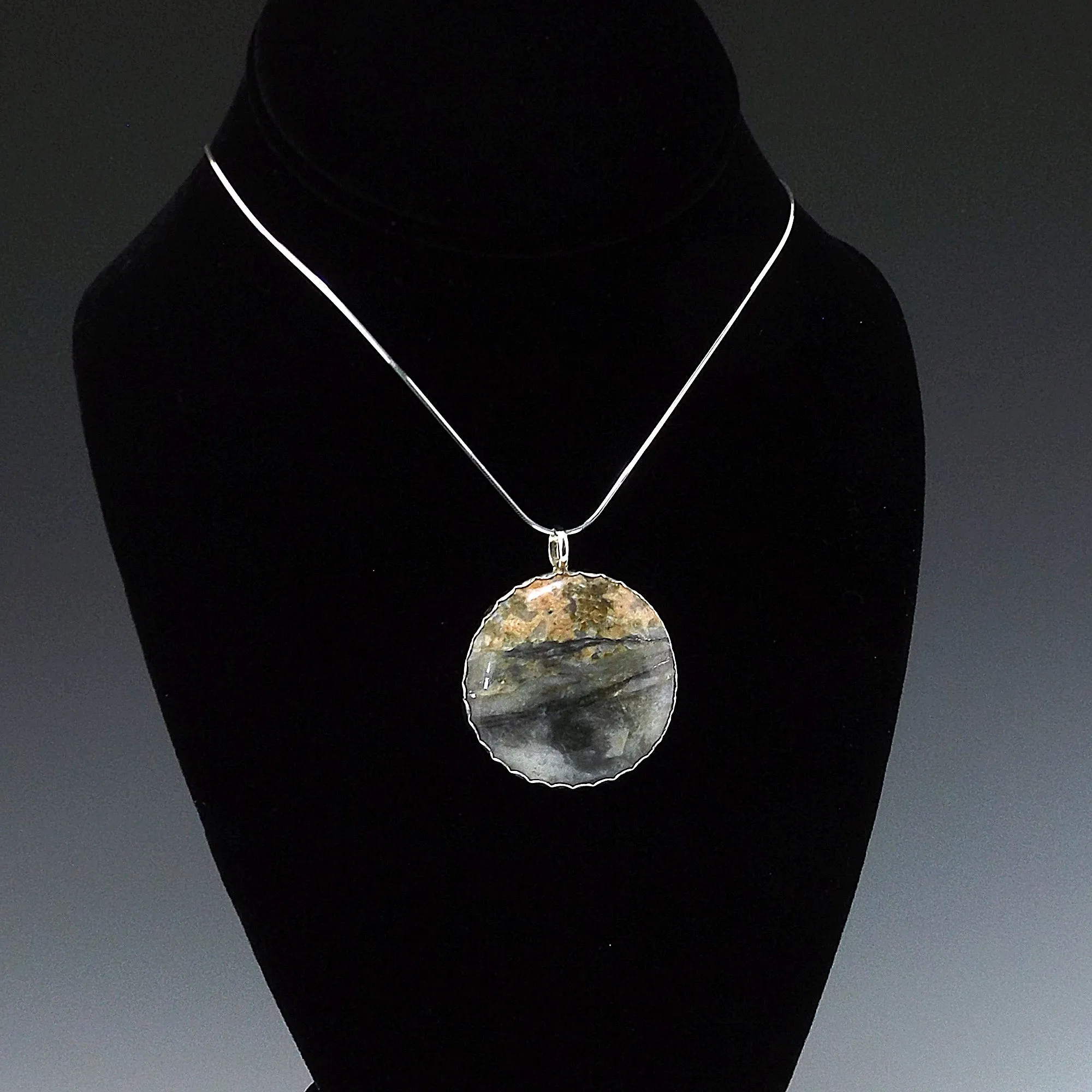 North Carolina Boiling Green Jasper Necklace