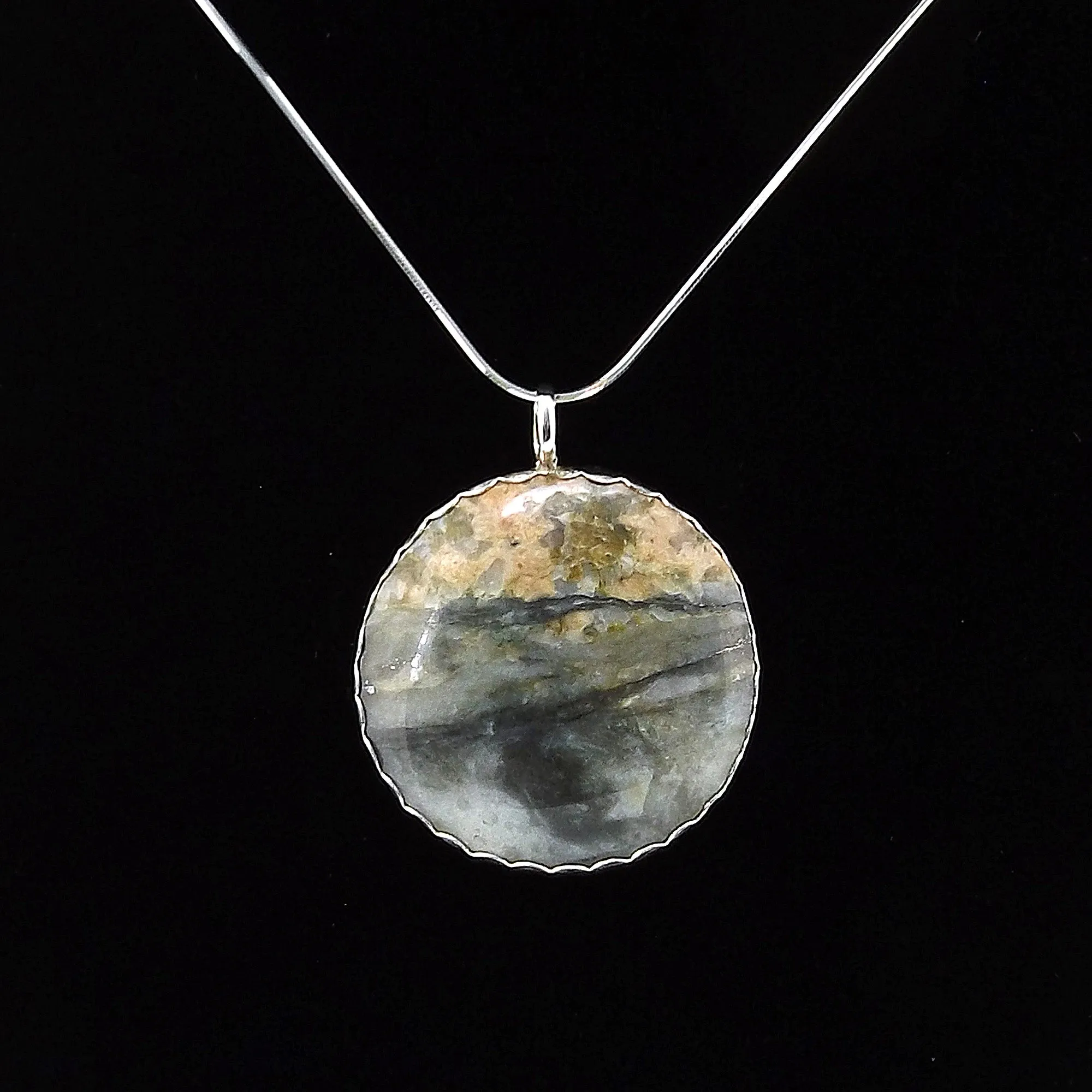 North Carolina Boiling Green Jasper Necklace