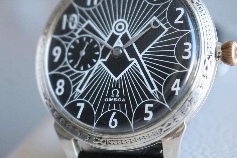 Omega Pocket Watch  Custom Wristwatch Masonic Dial 1932