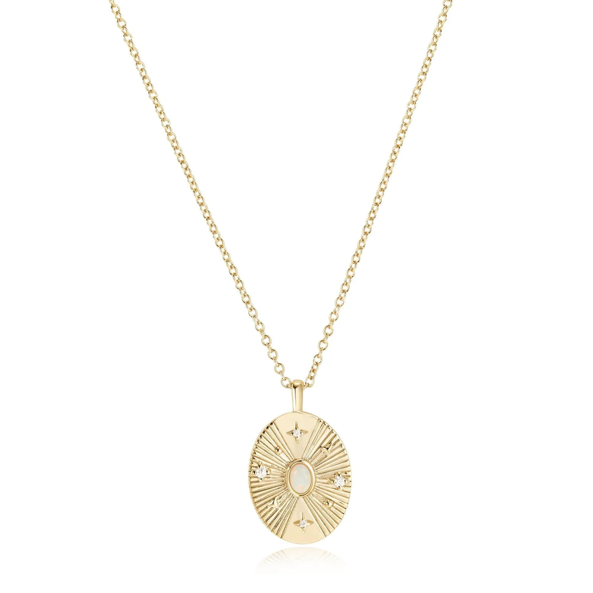 Opulent Opal & Cz Necklace