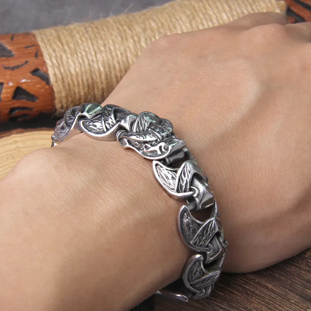 Ouroboros Vintage Punk Viking Bracelet