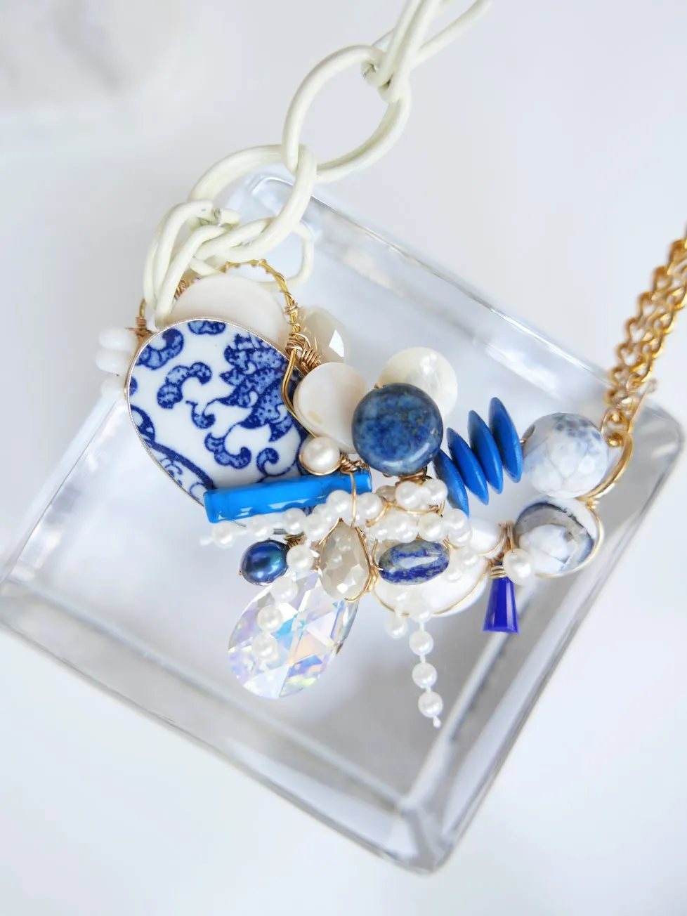 Outpouring - Porcelain Statement Necklace