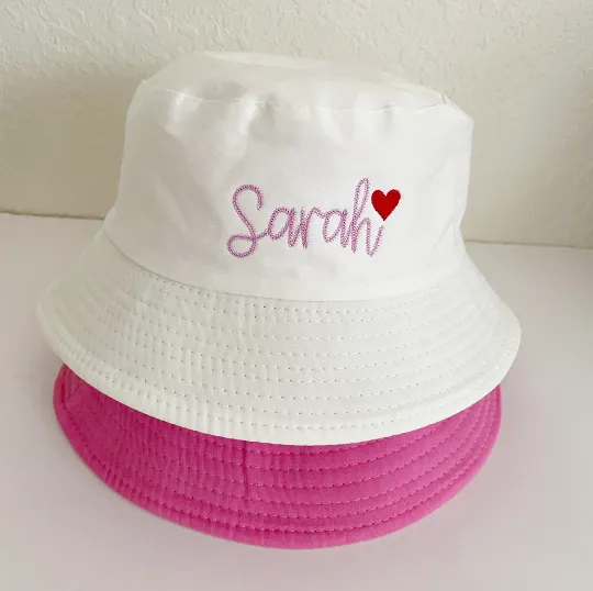 Personalized Embroidery Text/Logo/Artwork/ Custom Bucket Hat, Themed Bucket Hat , Personalized hat
