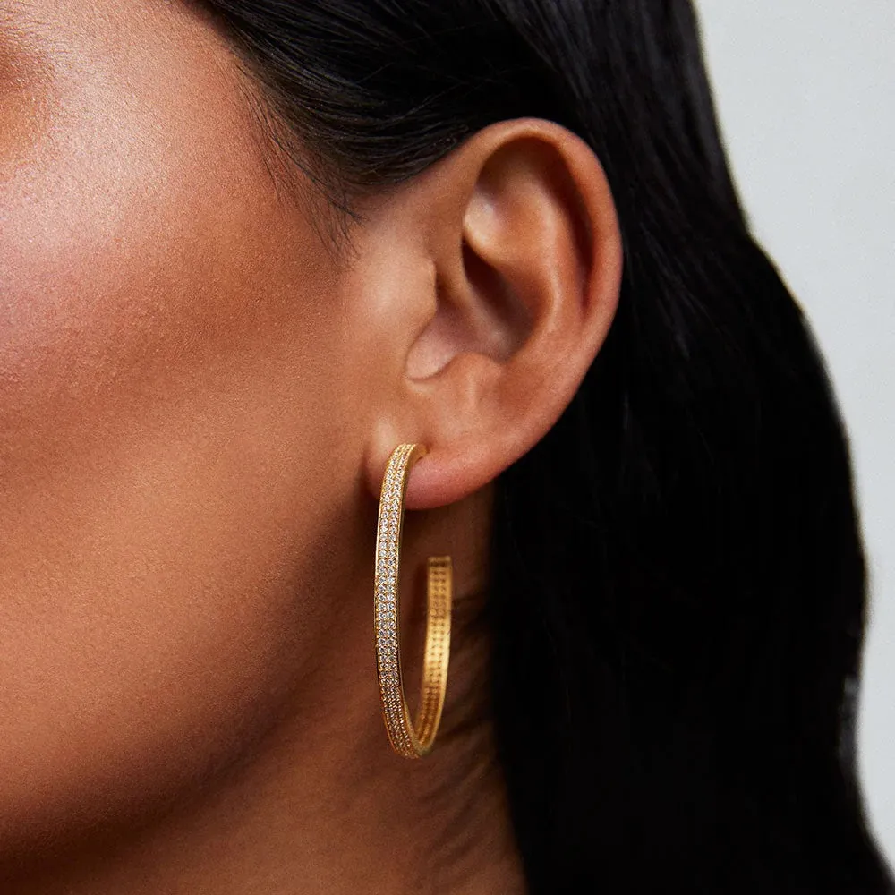 Petit Pave Midi Hoops