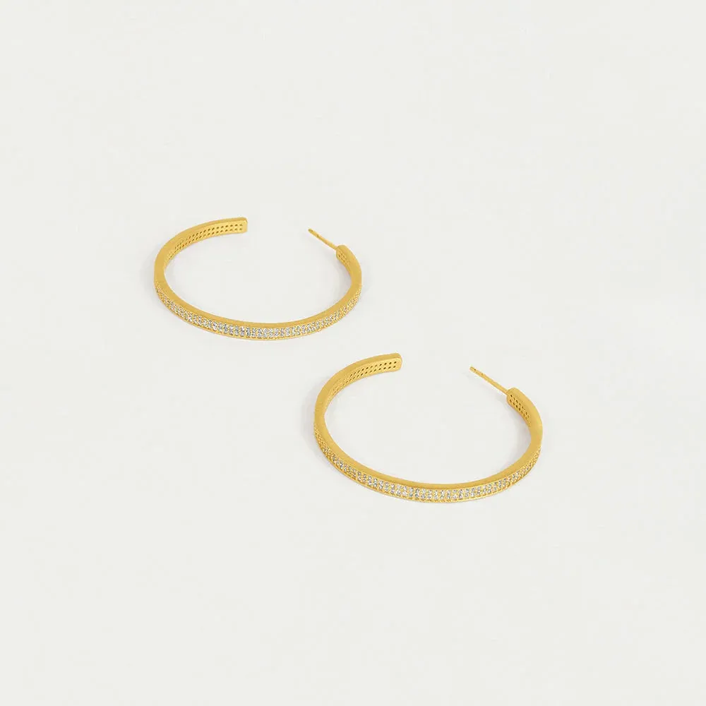 Petit Pave Midi Hoops