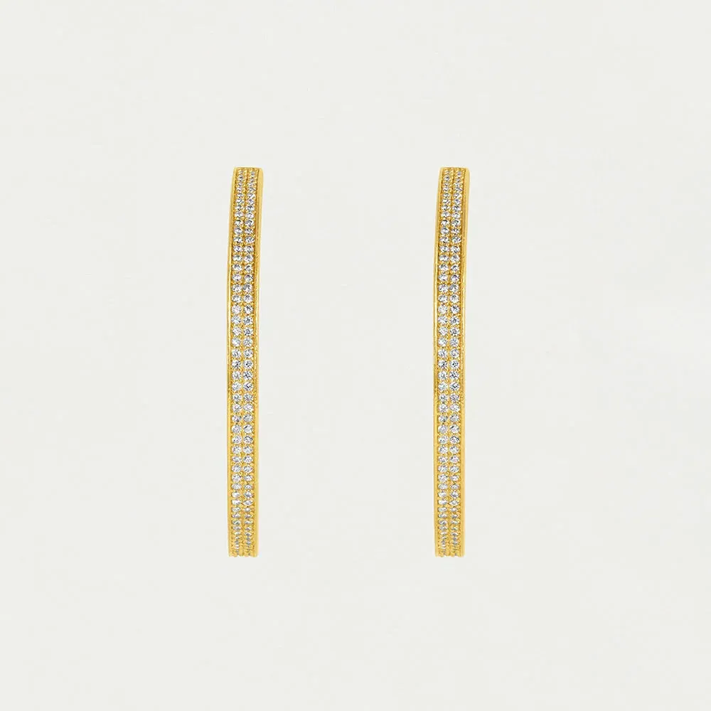 Petit Pave Midi Hoops