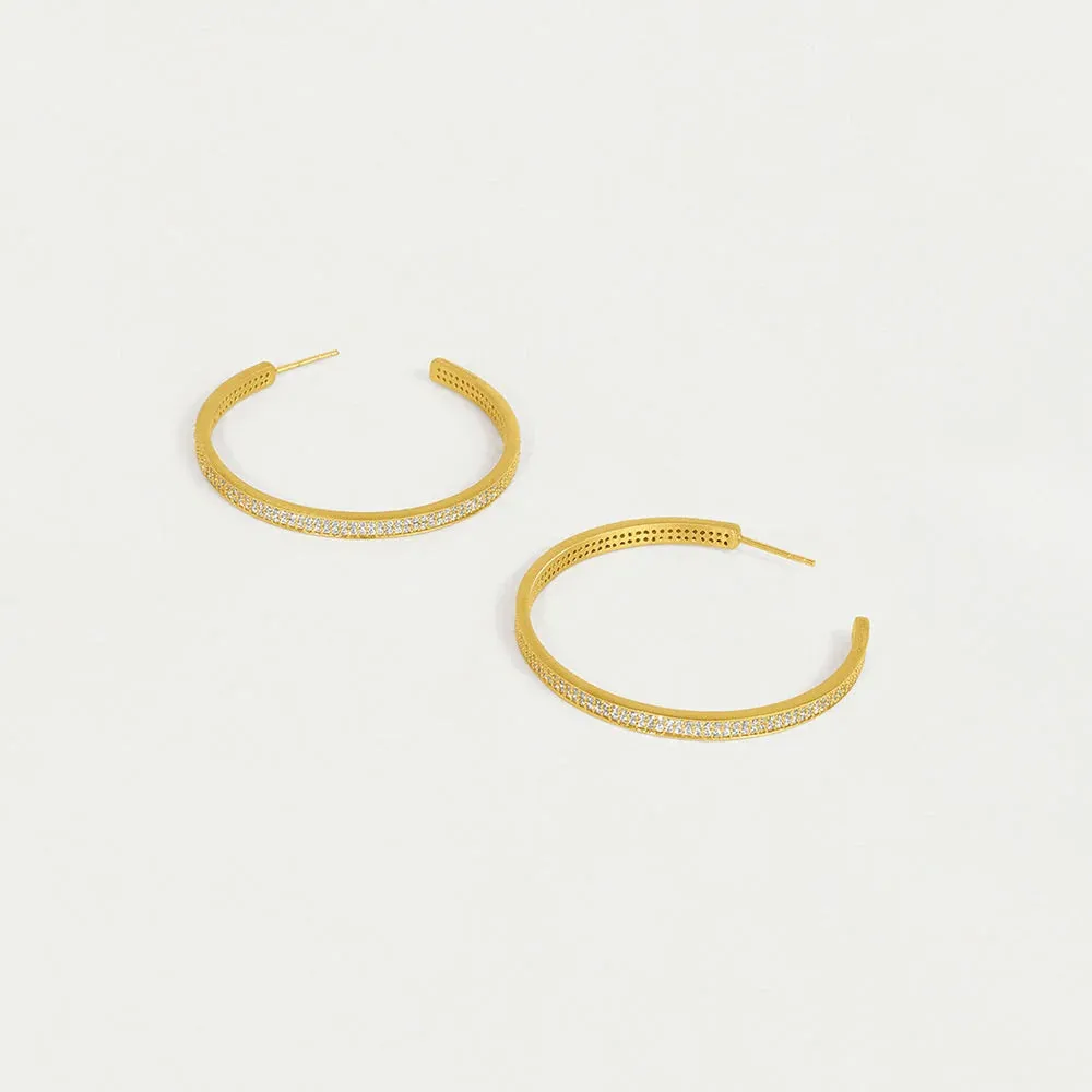 Petit Pave Midi Hoops