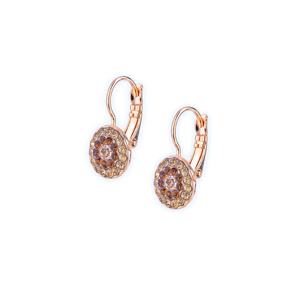 Petite Pavé Leverback Earrings in "Chai" *Preorder*