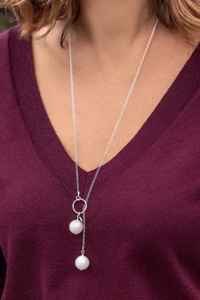Pink Quartz Silver Necklace "Tenderness"
